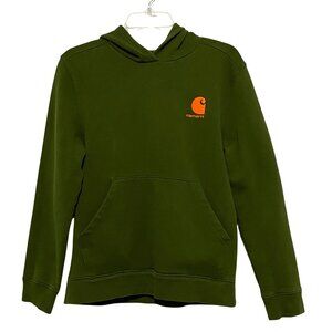 Carhartt Pullover Hoodie Kids XL Olive Green Gorpcore Outdoors Streetwear School
